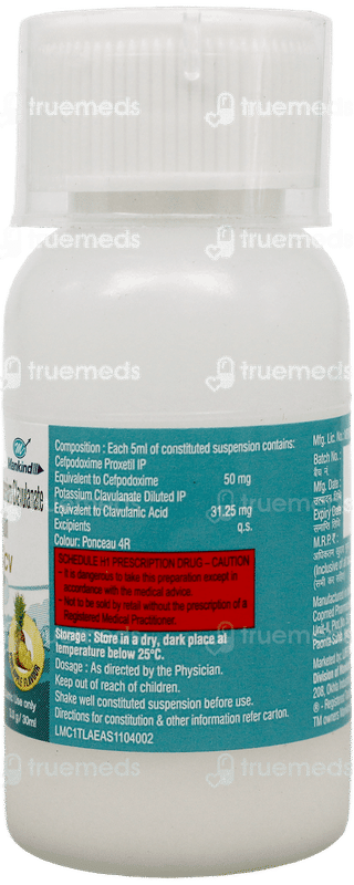 Gudcef Cv Pineapple Flavour Dry Syrup 30Ml